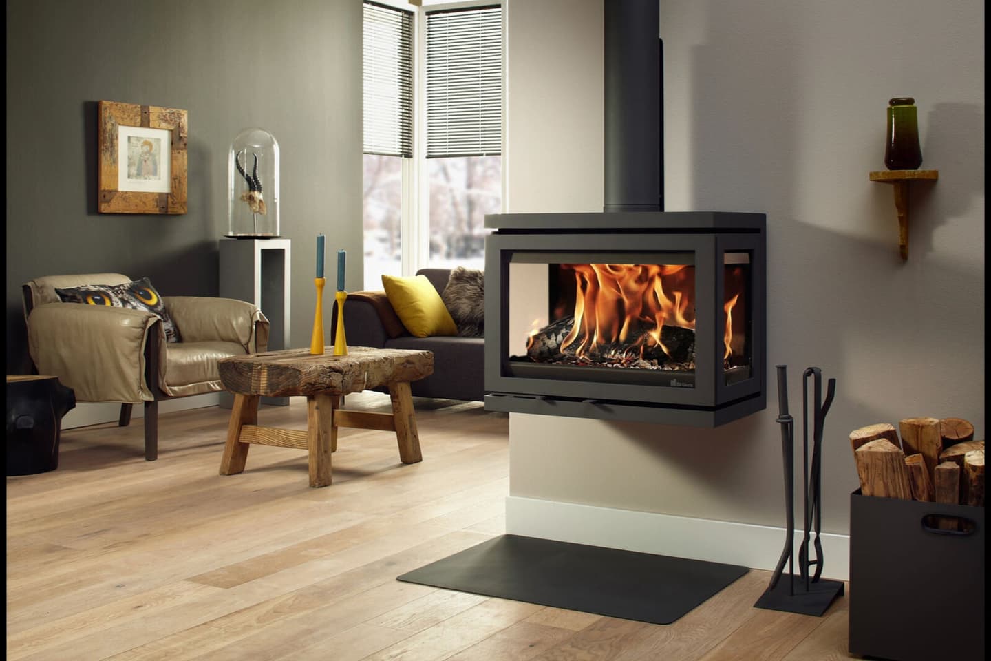 Poêle à bois disponible chez Flamme Concept