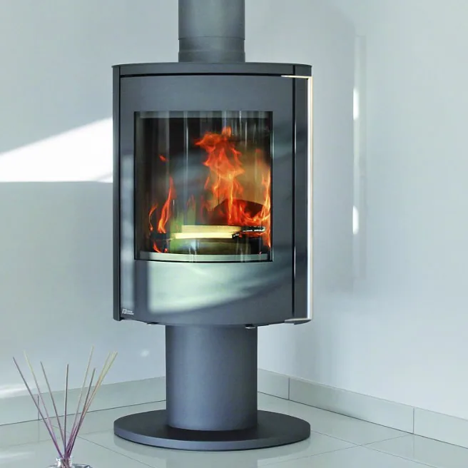 Fonte Flamme Nara gris pivotant — vue principale, visuel fabricant