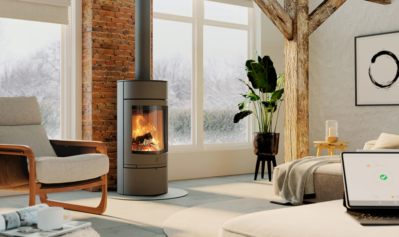 Fonte Flamme Poêles à bois Orbe — vue principale, visuel fabricant